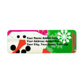 Bright Happy Snowman Rücksendeadressen-Aufklebers (Vorne)