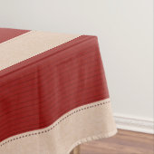 Bright Herbst Herbst Broad Burgundy Red Stripes Tischdecke (Beispiel)