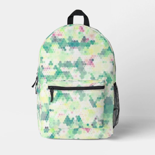 Bright Hexagon Bedruckter Rucksack (Vorderseite)