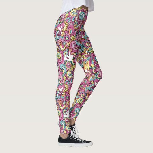 Bright Hippie Pattern Leggings (Rechts)