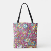 Bright Hippie Pattern Tasche (Rückseite)