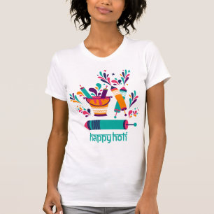 Bright Holi Paint Squirts T - Shirt