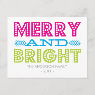 BRIGHT HOLIDAY   HOLIDAY FOTO CARDS FEIERTAGSPOSTKARTE