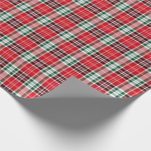 Bright Holiday Plaid Geschenkpapier (Ecke)