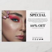 Bright Holographic Lips Makeup Artist, Beauty Flyer (Hinten)