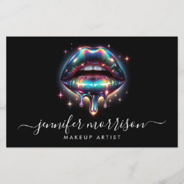 Bright Holographic Lips Makeup Artist, Beauty Flyer