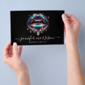 Bright Holographic Lips Makeup Artist, Beauty Flyer (Handgriff)