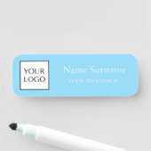 Bright Hot Pink Logo Promotional Namensschild (Beispiel)