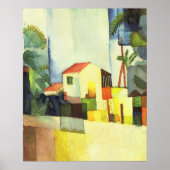 Bright house by August Macke Poster (Vorne)