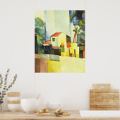 Bright house by August Macke Poster (Küche)