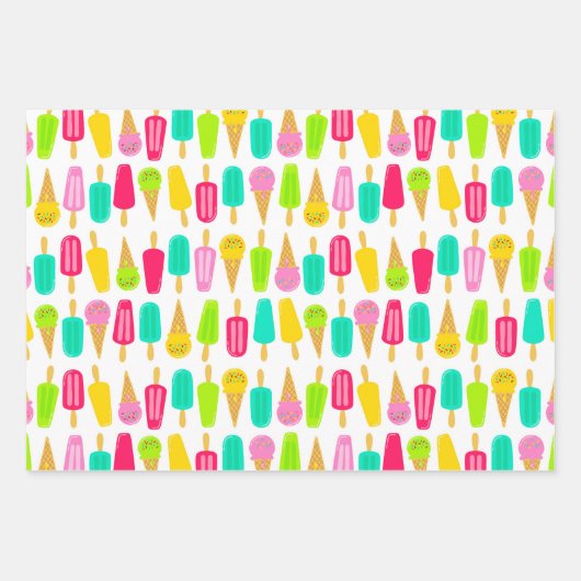 Bright Ice Cream Cones Geschenkpapier Set (Vorderseite 3)