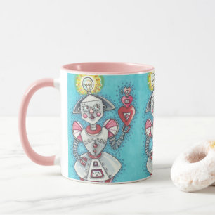 BRIGHT IDEA GIRL ROBOT TASSE Wiederholung