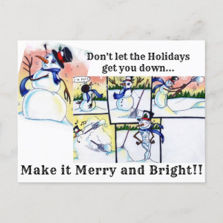 Bright Idea Snowman Postkarte