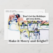 Bright Idea Snowman Postkarte (Vorne/Hinten)