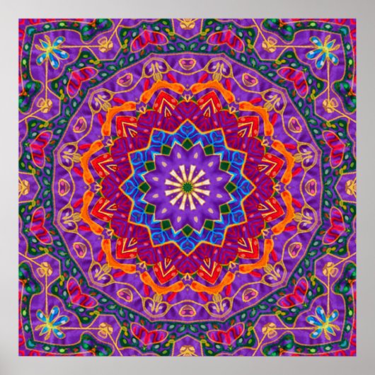 Bright India Mandala Poster (Vorne)