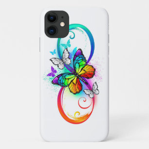 Bright infinity with rainbow butterfly Case-Mate iPhone hülle