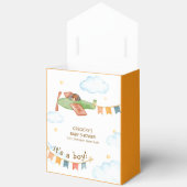 Bright It's A Boy Bear Airplane Sky Baby Shower  Geschenkschachtel (Offen)