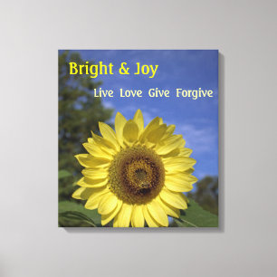 Bright & joy, live, Liebe und gebackene Leinwand. Leinwanddruck