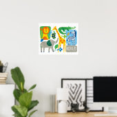 Bright Jungle Kids Customizable Wall Art print Poster (Heimbüro)