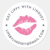 Bright Kiss | Lip Product Distributor Runder Aufkleber (Vorderseite)