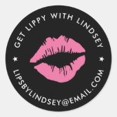 Bright Kiss | Lip Product Distributor Runder Aufkleber (Vorderseite)