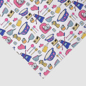 Bright Kitchen Utensities Koch Bäckermuster Seidenpapier (Ausschnitt)