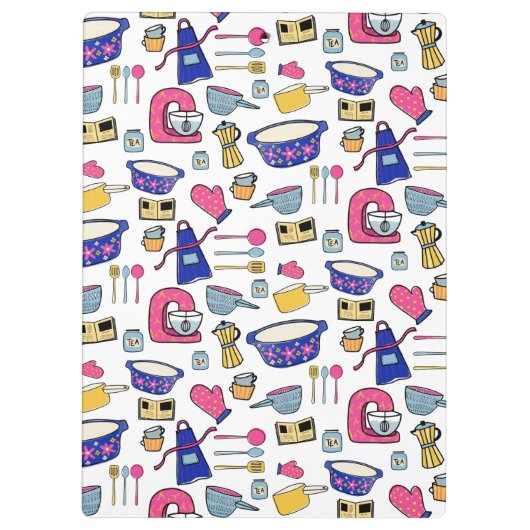 Bright Kitchen Utensities Koch Kuchen Baker Klemmbrett (Rückseite)