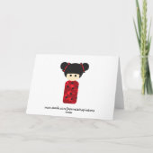 Bright Kokeshi Card Karte (Rückseite)