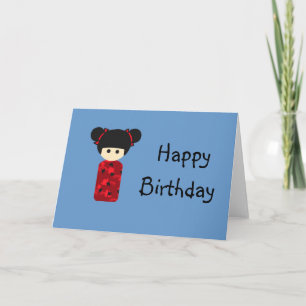Bright Kokeshi Card Karte