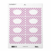 Bright Lavender Gingham Labels (Vorne)
