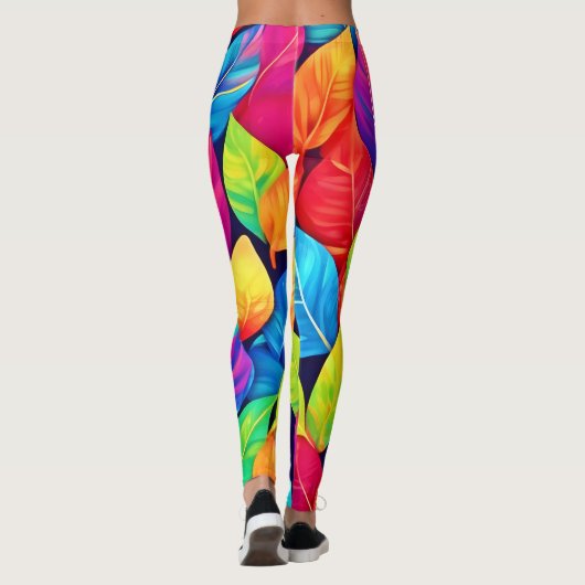 Bright Leaf Artwork Leggings (Rückseite)