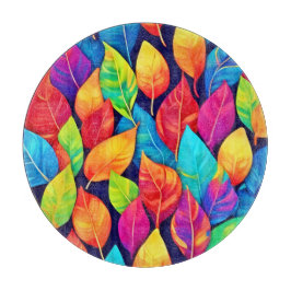 Bright Leaf Artwork Schneidebrett