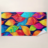 Bright Leaf Artwork Strandtuch (Vorderseite)