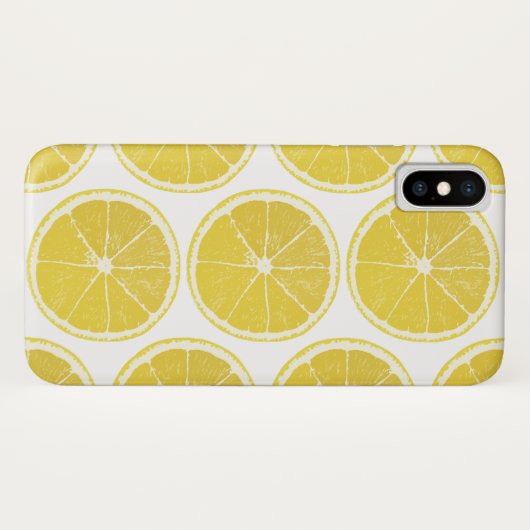 Bright Lemon Slice Pattern iPhone / iPad Case (Rückseite (Horizontal))