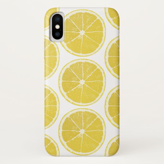 Bright Lemon Slice Pattern iPhone / iPad Case (Rückseite)