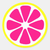 Bright Lemon Slice Sticker (Vorderseite)