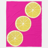 Bright Lemon Trio on Hot Pink Fleece Blanket (Vorderseite)