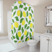 Bright Lemons Green Blätter Pattern Duschvorhang (Beispiel)