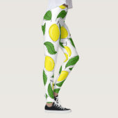Bright Lemons Green Blätter Pattern Leggings (Rechts)