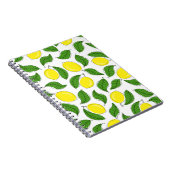 Bright Lemons Green Blätter Pattern Notizblock (Rechte Seite)