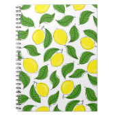 Bright Lemons Green Blätter Pattern Notizblock (Vorderseite)