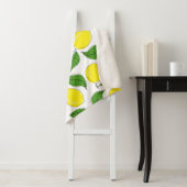 Bright Lemons Green Blätter Pattern Sherpadecke (Beispiel)