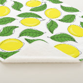 Bright Lemons Green Blätter Pattern Sherpadecke (3/4)
