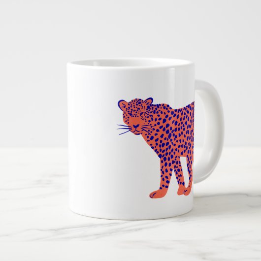 Bright Leopard Jumbo-Tasse (Vorderseite Rechts)