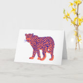 Bright Leopard Karte (Gelbe Blume)