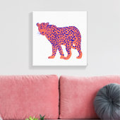Bright Leopard Leinwanddruck (Insitu (Wohnzimmer))