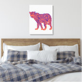 Bright Leopard Leinwanddruck (Insitu (Schlafzimmer))