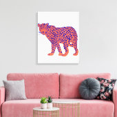 Bright Leopard Leinwanddruck (Insitu (Wohnzimmer))