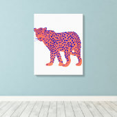 Bright Leopard Leinwanddruck (Insitu (Holzboden))
