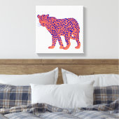 Bright Leopard Leinwanddruck (Insitu (Schlafzimmer))